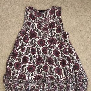 Bohemian floral dress with v neck